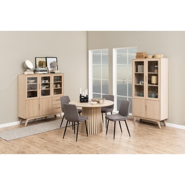 Krzesło Becca szare tkanina Basel 34FR - ACTONA